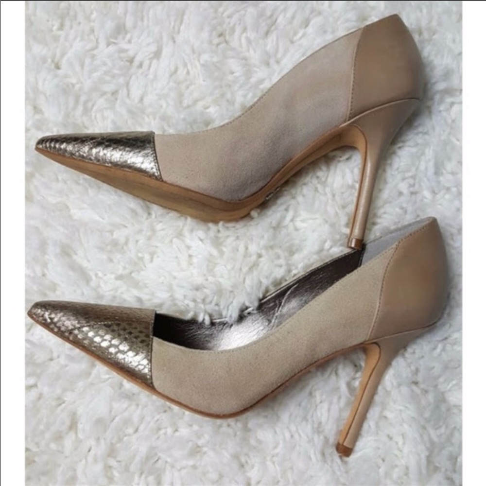 Sam Edelman Desiree Tan Two Tone Pumps 7.5